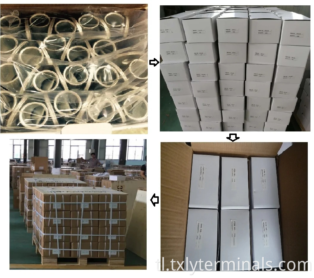 Mga non-insulated terminal, singsing na hugis, t2 tanso, lata plating